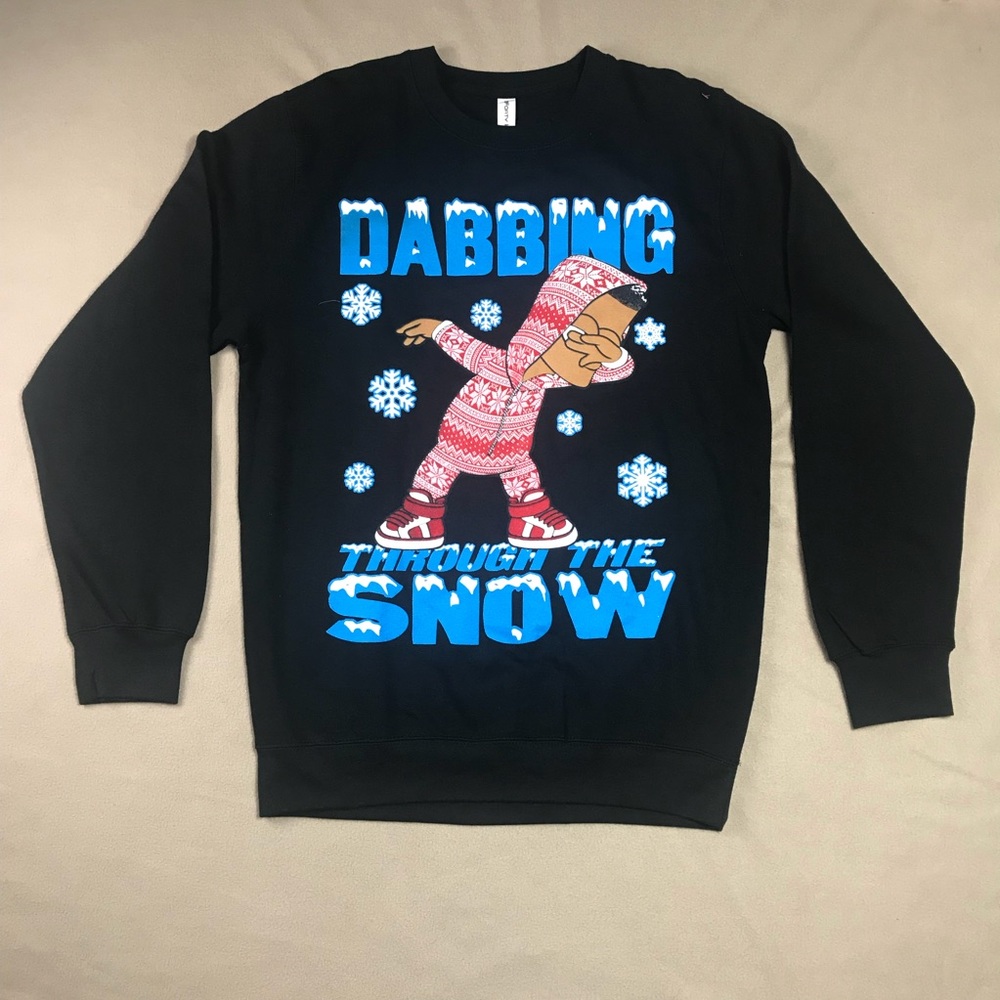 3Forty Dabbing Through The Snow Christmas Sweater